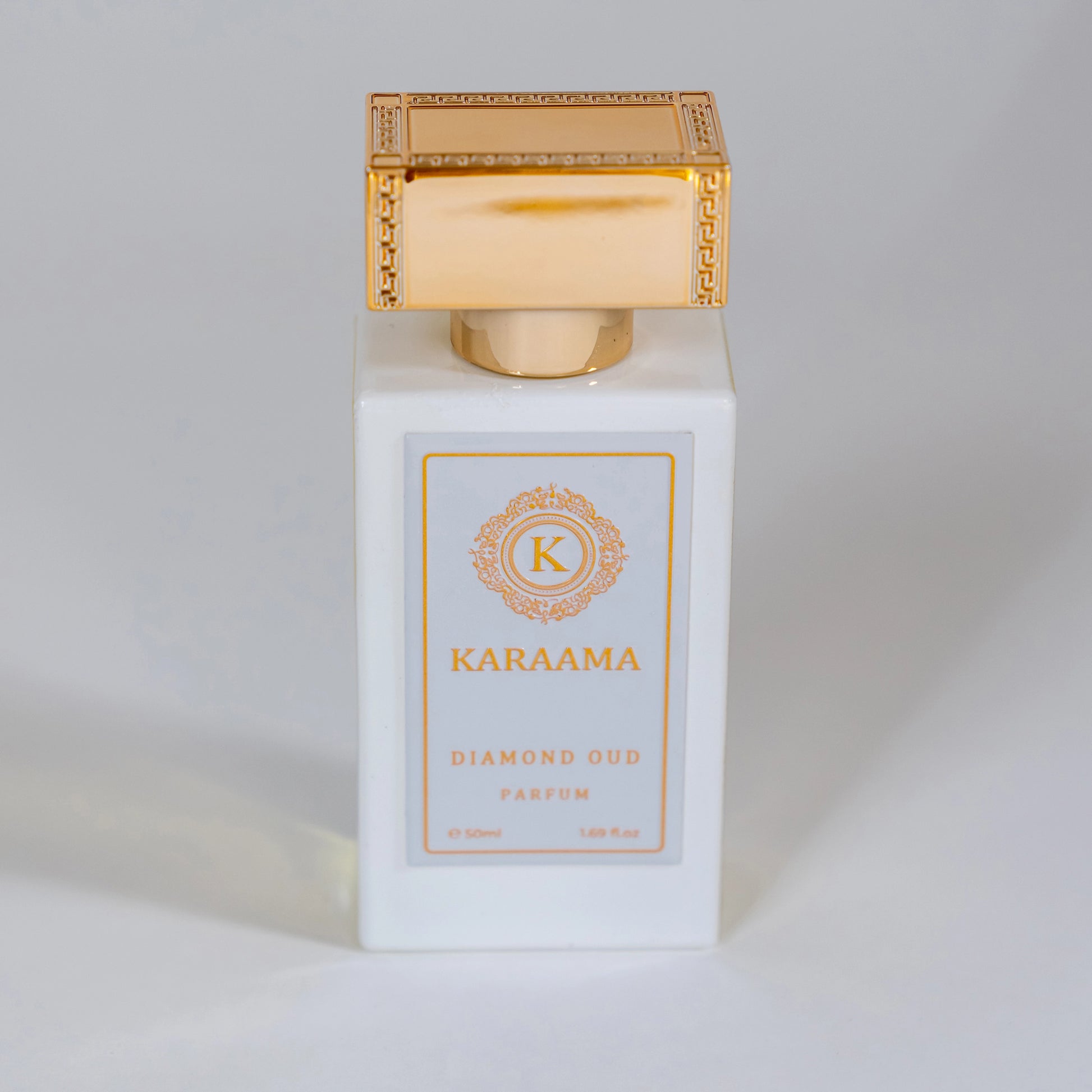 Elevate your scent collection with KARAAMA Diamond Oud Parfum. Luxurious, trending fragrance in a golden-accented, 50ml bottle for those who desire a touch of elegance. #LuxuryScent #OudPerfume #ElegantFragrance #DesignerPerfume